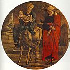 Famous Polyptych Paintings - Flight to Egypt (from the predella of the Roverella Polyptych)